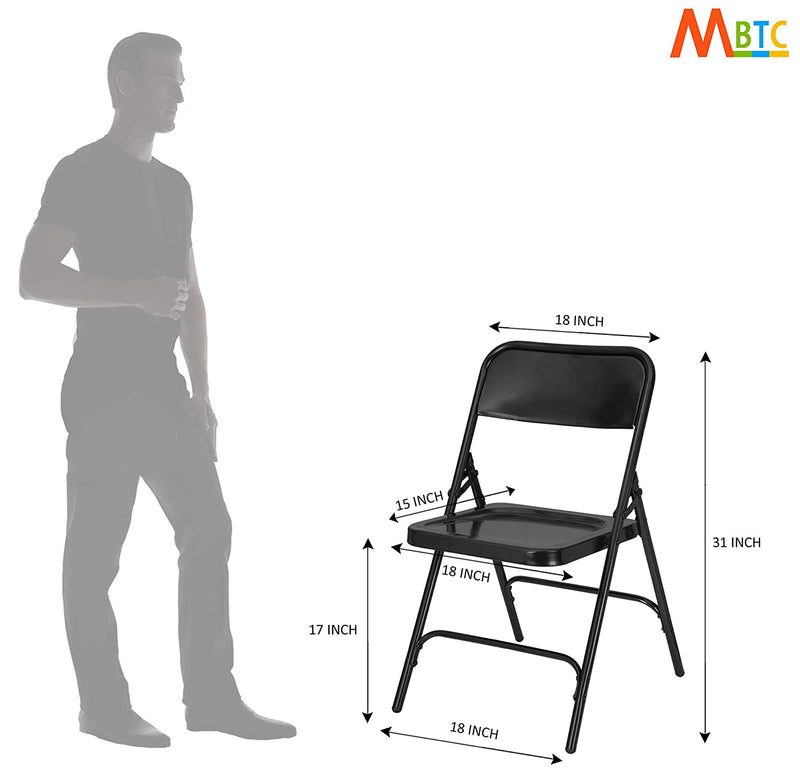 MBTC Classic Folding Chair in Black - MBTC