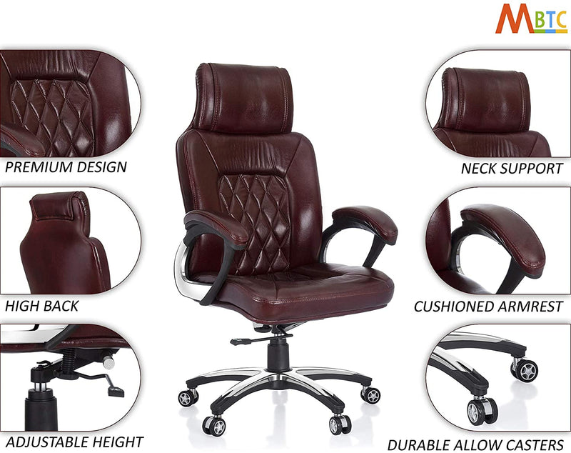 MBTC Hynix High Back Office Chair in Brown - MBTC