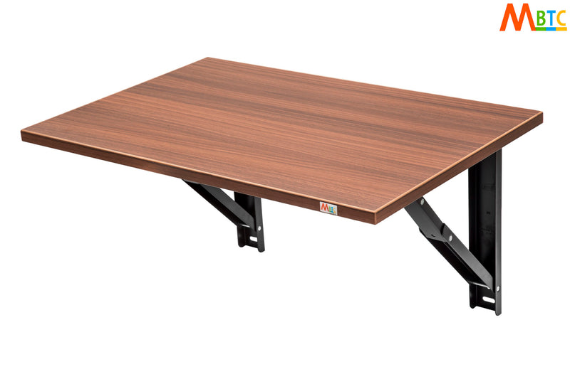 MBTC Mebel Wall Mounted Multipurpose Foldable Table (Planked Walnut) - MBTC