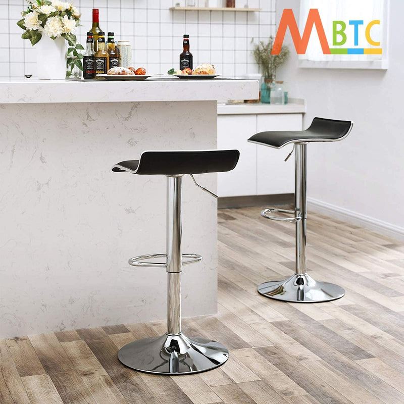 MBTC Matrix Adjustable Bar Swivel Kitchen Breakfast Counter Stools, Modern Hydraulic PU Barstools - MBTC