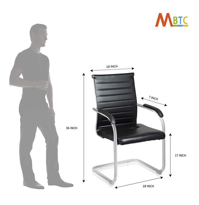 MBTC Octave Office Executive Visitor Chair in Black - MBTC