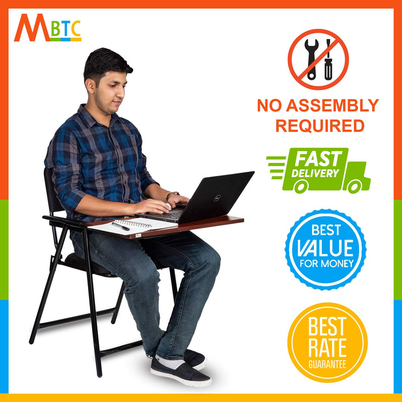 MBTC Mavic Folding Study Chair with Cushion & Adjustable Writing Pad - MBTC
