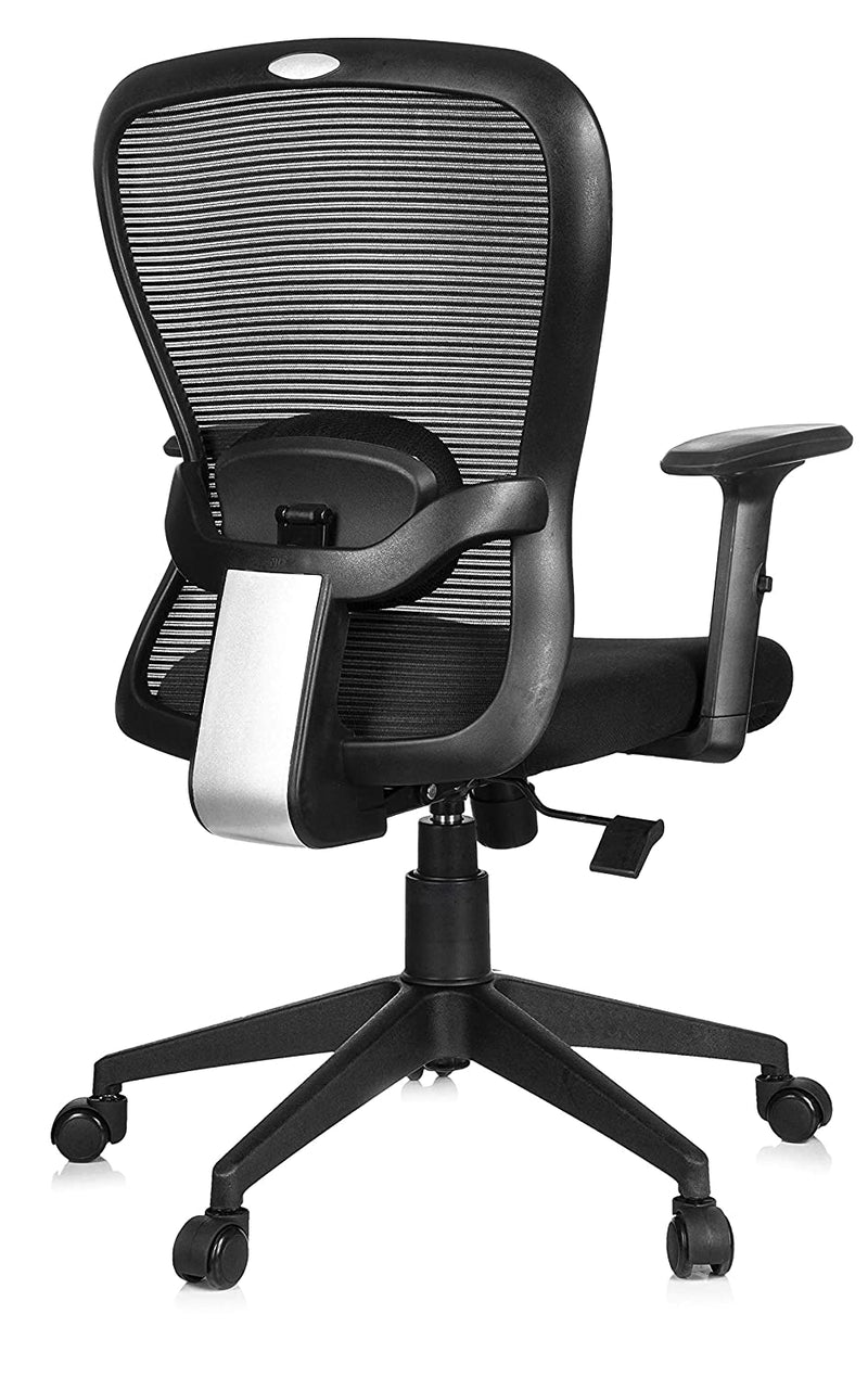 MBTC Inox Ergonomic Medium Back Office Chair with Synchro Mechanism and Adjustable Arms - MBTC